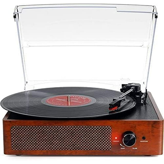 Tocadiscos de vinilo cotsoco con Bluetooth naranja