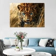 thumbnail image 6 of Mudket Pink Leopard Rose Pearl Canvas Wall Art, Feminine Beautiful Animal Print with Floral Accents, Waterproof Framed Decor for Living Room Bedroom, Ready to Hang - 36"L x 24"W, 6 of 8