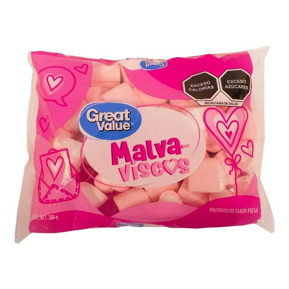 Malvaviscos Great Value sabor fresa 200 g