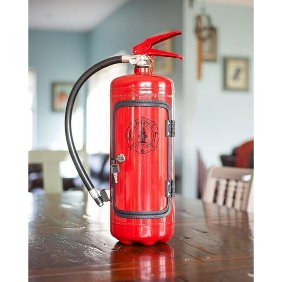 Red Novelty Fire Extinguisher Mini Bar