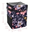 thumbnail image 5 of Fragmented Flowers Mini Trash Can for Car: Foldable, Leak-Proof with Lid, Hanging Storage Bag - Car Trash Bin, 5 of 6