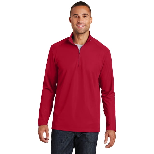 Port Authority Pinpoint Mesh 1/2-Zip K806 Rich Red XS Autoridad Portuaria K806