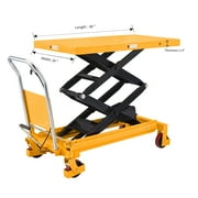 APOLLOLIFT 1760lb Heavy Duty Manual Scissor Table Cart Double Scissor Lift Table 59 Max Lifting Height