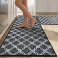 thumbnail image 3 of Hiasan Anti Fatigue Kitchen Floor Mats 2 Piece, Non Slip and Water Absorbent Comfort Mats for Standing, Geometric Pattern for Front of Sink Kitchen Island Hallway, 17"x30" + 17"x47", 3 of 7