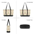 thumbnail image 6 of FORMRS Canvas Laptop Tote Bag for Women with 15.6" Computer Compartments Shoulder Handbag, Pastel Green Geometric, 6 of 7
