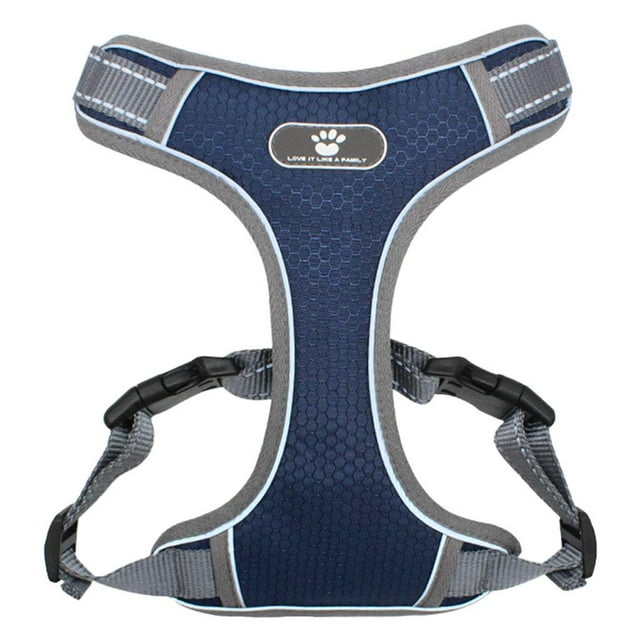 Arnés para perros Comfort con parches reflectantes Oxford Service Arnés para perros medianos Azul oscuro S