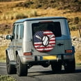 thumbnail image 5 of Lsque Vintage Baseball American Flag Pattern Tire Covers - Tough Tire Wheel Protector for Truck, SUV, Trailer, Camper, RV-14 inch, 5 of 6