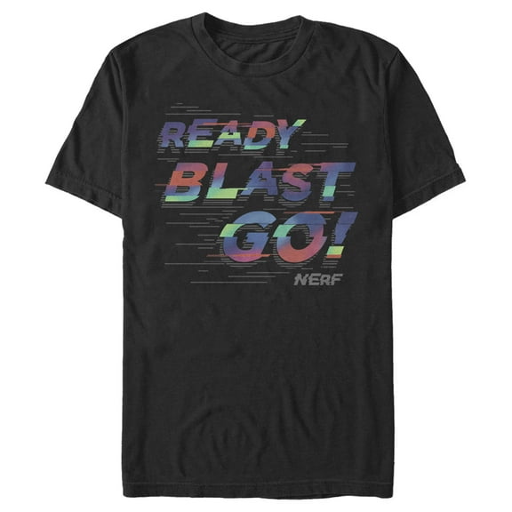 Men's Nerf Gradient Ready Blast Go Graphic Tee Black Large