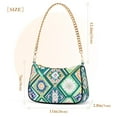 thumbnail image 3 of FORMRS Womens Shoulder Bag with Chain Strap Clutch Purse Cute Tote Handbag, Green Geometric Flowers, 3 of 7