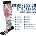 thumbnail image 4 of Coolnut Pineapple Compression Socks Women Men Knee High Stockings 1Pair for Sports, Running, Travel348 Gift, 4 of 7