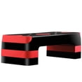 thumbnail image 2 of ZENY 26.5" Aerobic Step Platform Adjustable Exercise Workout Stepper w/4 Risers, Red, 2 of 9
