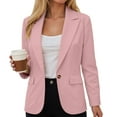 thumbnail image 5 of felwors Womens Blazers for Work Casual Business Open Front Solid Blazers Summer Lightweight Lapel Draped Office Suit Jackets Pink, M, 5 of 6