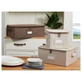 thumbnail image 5 of YfulYde Keepsakes Dish Storage Box – Stackable, Reinforced Handles, China Storage-Brown Heather, 5 of 6