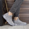 thumbnail image 6 of AUDeals Men's Lace Up Sneakers PU Leather Non Slip Thick Sole Walking Shoes Casual Work Hiking Shoes, 6 of 6