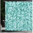 thumbnail image 3 of Ambesonne Geometric Shower Curtain, Triangle Mosaic Shape, 69"Wx84"L, Teal Green, 3 of 4