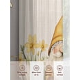 thumbnail image 6 of Yellow Gnomes Sheer Curtains 84 Inch Length 2 Panels Set, Spring Floral Elegant Rustic Voile Window Treatment Rod Pocket Curtains Sheers Drapes for Bedroom/Living Room/Kitchen 52"x84"x2, 6 of 7
