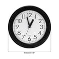 thumbnail image 2 of Unique Bargains 8 Inch Wall Clock, Quartz Battery Operated Silent Non-Ticking Round Wall Clocks, Black, 2 of 6