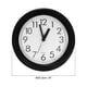 thumbnail image 2 of Reloj de pared Uxcell de 8 pulgadas, reloj de cuarzo a batería, silencioso y sin tictac, reloj de pared redondo, negro, 2 of 6