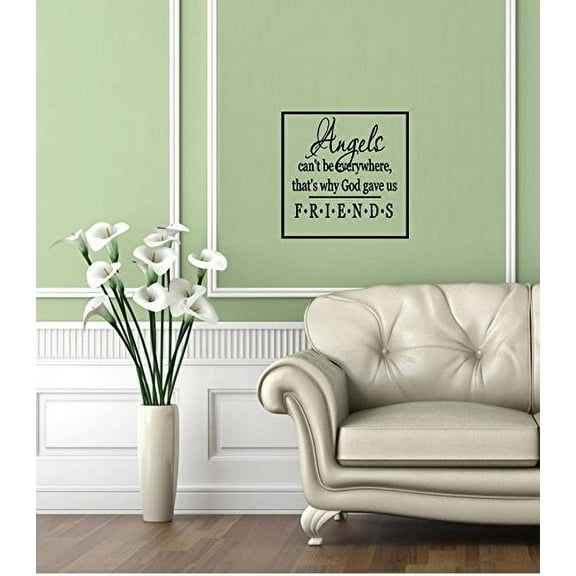 ANGELS CAN'T BE EVERYWHERE ~ WALL DECAL , 13" X 13"