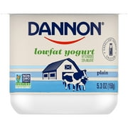 Dannon Lowfat Non-GMO Project Verified Plain Yogurt, 5.3 Oz.