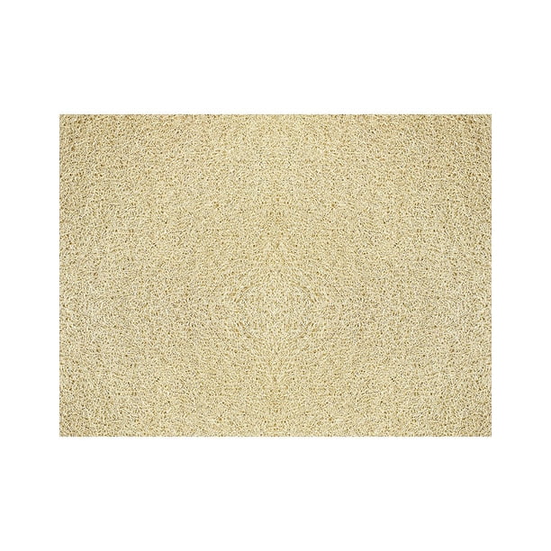Billuyoard Los pies de las esteras de baño de la diapositiva del PVC no limpian con la textura tejida especial y la diapositiva anti del látex Juegos de accesorios de baño color crema