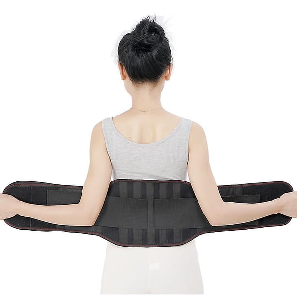 Soporte de espalda Correa de soporte - Soporte lumbar Soporte de espalda para levantamiento, dolor de espalda, ciática, escoliosis, hernia de disco Correa de soporte ajustable -
