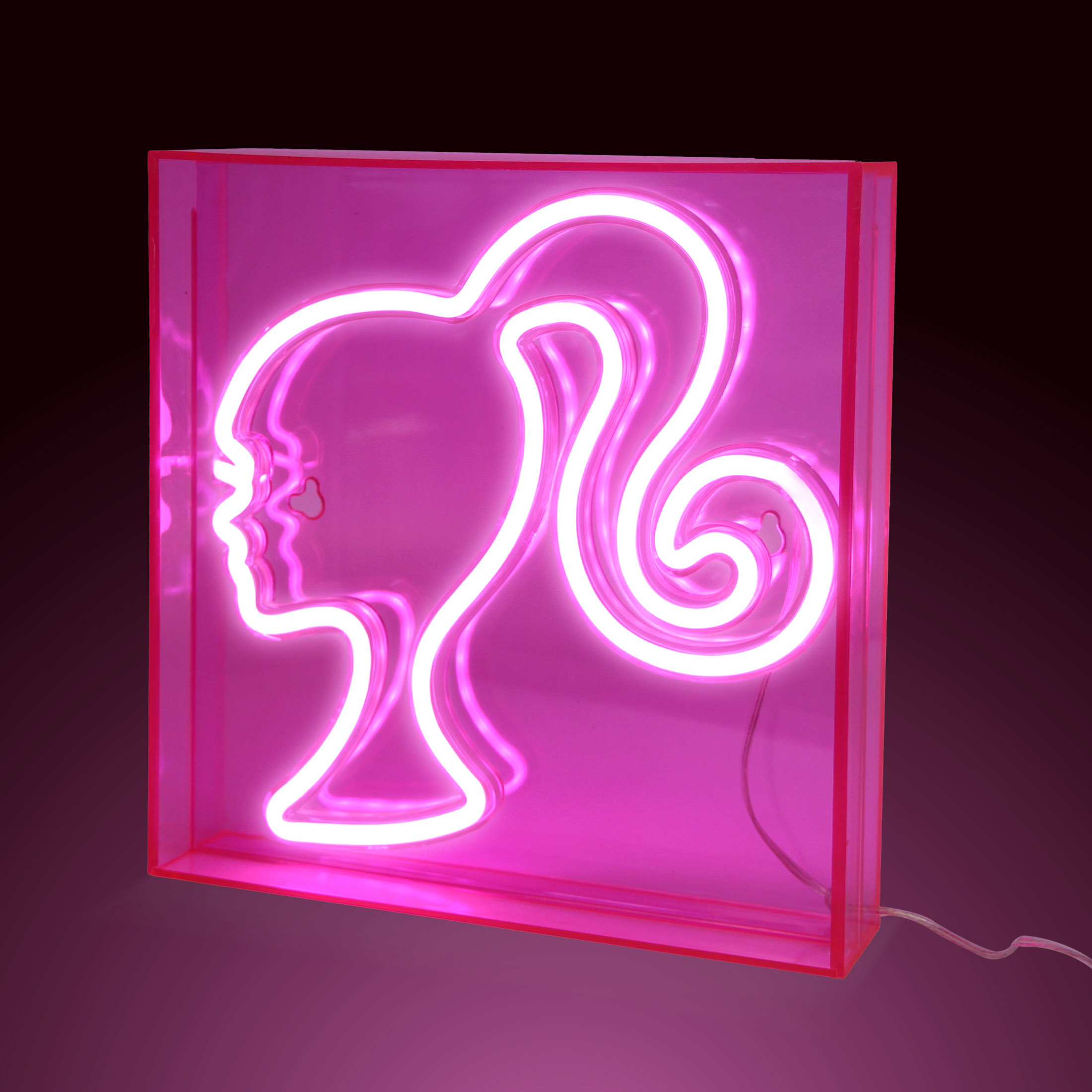 Mattel Barbie ICON LED Neon Pink Sign 9" x 9" photo 1