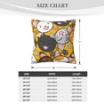 thumbnail image 4 of ZICANCN Cute Yellow Cat Decorative Throw Pillow Covers, Bed Couch Sofa Decorative Knit Pillow Covers for Living Room Farmhouse 26"x26", 4 of 8