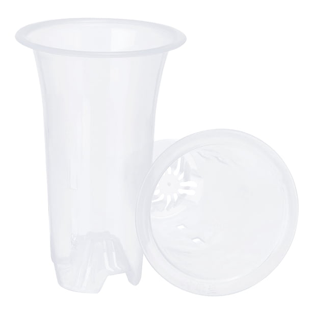 Maceta de Plástico para Orquídeas Uxcell de 5" con Agujeros, Contenedor para Plantas de Jardín, Paquete de 2