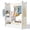 White-1, variant on Woodty Kids Dress Up Storage, Butterfly Style, 2-5 Year, with Mirror, 1 Drawer, 4 Hangers, 3 Hooks, Pink, Wood, 1 Pack, 39.8 x 33.5 x 13.8 Inch