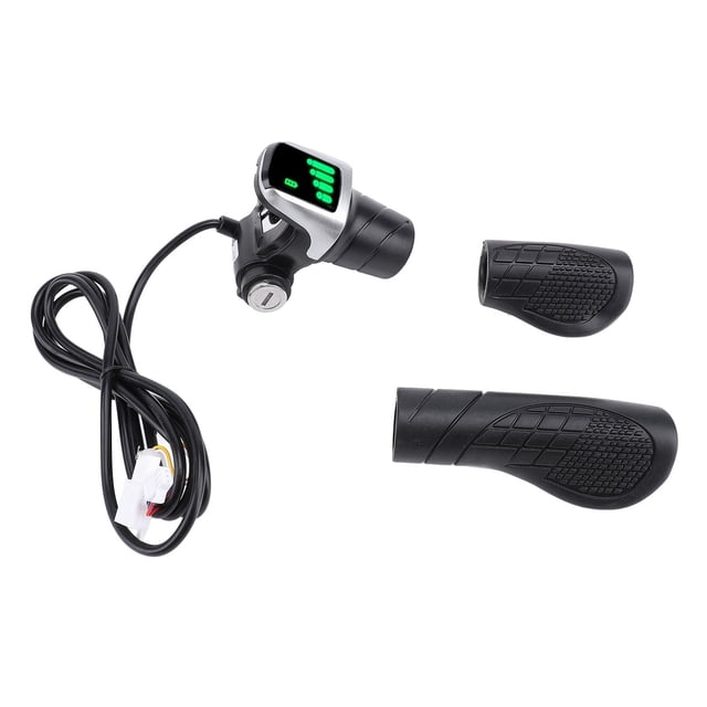 Agarre del Acelerador de Scooter Eléctrico, Fácil Instalació de 36V Half Twist Acelerador de Goma Ergonómica para Manillares de 22.5 mm