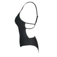 thumbnail image 7 of Women's High Waist Solid Backless Swimsuit - Sexy One Piece, Nylon Spandex, S-XL, 7 of 7