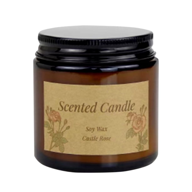 Set de regalo de velas aromáticas con cera de soja - Tarro de cristal marrón de 100g, vela de aromaterapia para relajación, decoración del hogar y regalos