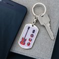 thumbnail image 5 of Guitar Gibson Keychain Dog Tag Stainless Steel or 18k Gold, 5 of 16