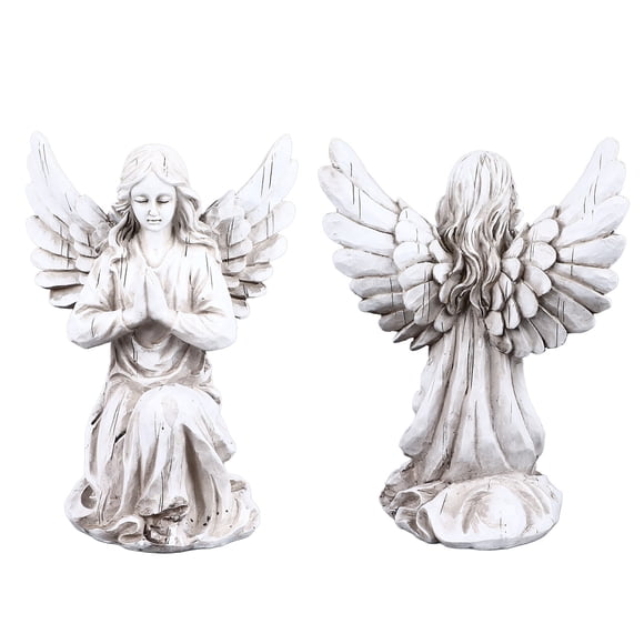 Outdoor Angel Sculpture, Decorative Religious Angel Statue Resin Weather For Lawn For Patio