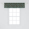 thumbnail image 2 of Ambesonne Floral Window Valance, Earth Toned Flower Petals, 54" X 12", Teal Burnt Sienna Black, 2 of 3