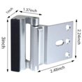 thumbnail image 2 of Cerradura de refuerzo de puerta de seguridad para el hogar - Cerraduras de puerta a prueba de niños de seguridad mejorada Herrajes para puerta oscilante hacia adentro, noche adicional Agrega, 2 of 5