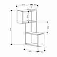 thumbnail image 7 of Ada Home Decor Furniture 18.5" 3 Tier Anthracite Wingate Modern Wall Shelf, 7 of 7
