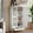 White, variant on KavlSean 55" Wood Tall Storage Cabinet with Drawer, Retro Accent Cabinet Rustic 2-Door Carved with Solid Wood Legs & Drawer, Decorative Vintage Side Cabinet for Living Room, Hallway, Dining Room