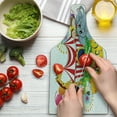 thumbnail image 3 of Circus Cutting Board, Show Animals Smiling Magician and Happiness Themed Illustration, Decorative Tempered Glass Cutting and Serving Board, Wine Bottle Shape, Multicolor, by Ambesonne, 3 of 5