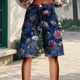 thumbnail image 2 of kaondbfi Women's Summer High Waisted Shorts Knee Length Fashionable and Casual Style with Pockets Lightweight and Breathable, 2 of 4