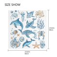 thumbnail image 2 of Ocean-themed Pattern Women's Fashion Soft Scarf Square Satin Head Scarf Neck Scarf Head Hair Wraps, 2 of 6