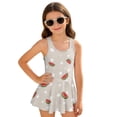 thumbnail image 2 of Xixirimido Watermelon Stars Print Girls One Piece Swimsuits Sleeveless Swim Dress for Girls Skirted Bathing Suit Hawaiian Skirt Swimwear UPF 50+ Sun Protection, Gray, 6-7 Years, 2 of 7