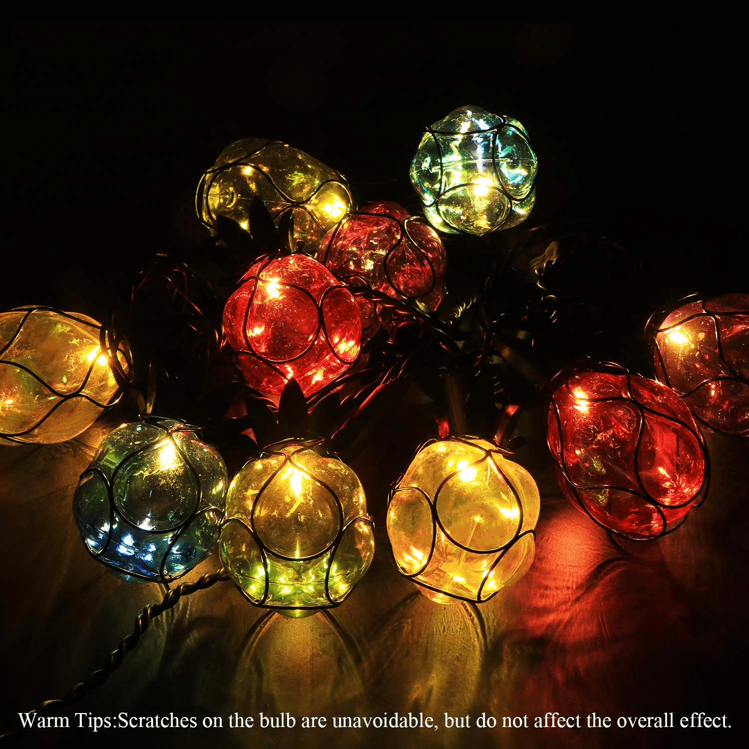 Pineapple Fairy String Lights with 10 Multicolor Bulbs Connectable Waterproof Decorative Indoor String Lights for Christmas Party Birthday Wedding Festival Bedroom Outdoor Patio