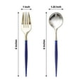 thumbnail image 4 of BalsaCircle 24 Royal Blue Disposable 6" Premium Plastic Cutlery Spoons Forks Set Party Events Tableware Decorations, 4 of 8