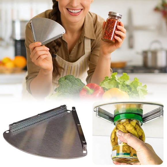 XIPYYKM Upgraded Stainless Steel Jar Opener for Seniors, Under Cabinet Jar Openers for Weak Hands, Jar Lid & Bottle Cap Opener Tool, Under Counter Can Opener, One Handed Jar Opener