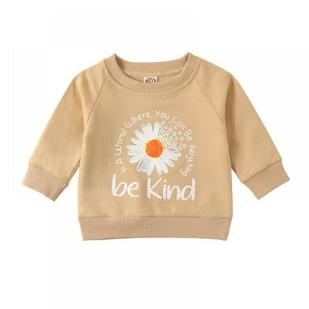 

Toddler Baby Boy Girl Crewneck Sweatshirt Casual Long Sleeve Pullover Fall Winter Clothes