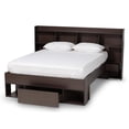 thumbnail image 5 of Baxton Studio Dexton Dark Brown Finished Wood Queen Size Platform Storage Bed, 5 of 12