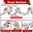 thumbnail image 2 of 5PACK 10Feet Sliver Christmas Tinsel Garland with Colorful Polka Dots Metallic Tinsel Twist Garland Glittering Decoration for Christmas Tree Wedding Summer Luau Birthday Party Indoor Hanging Home, 2 of 7