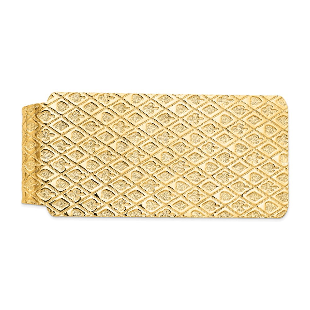Diamond2Deal 14k Yellow Gold Money Clip for Men's